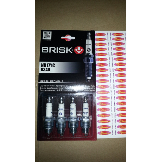 Большое фото товара - свеча зажигания дв.ЗМЗ-402 арт.NR17YC Super (уп.4шт.) /Brisk/, 00000000334. Вариант №1